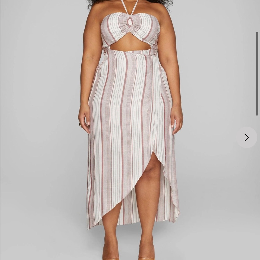 Fashion to Figure Textured Striped Dress